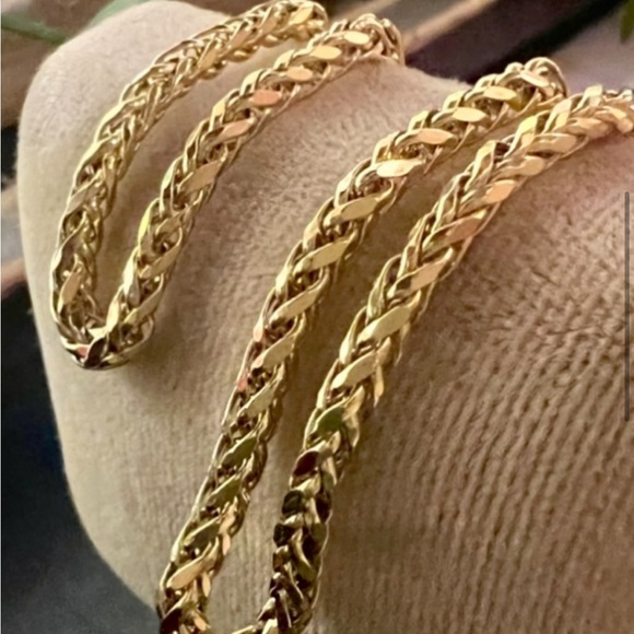 Like New! 10K Gold Wheat/ Franco Chain Necklace About 20 inches Long Yellow Gold - Picture 6 of 17